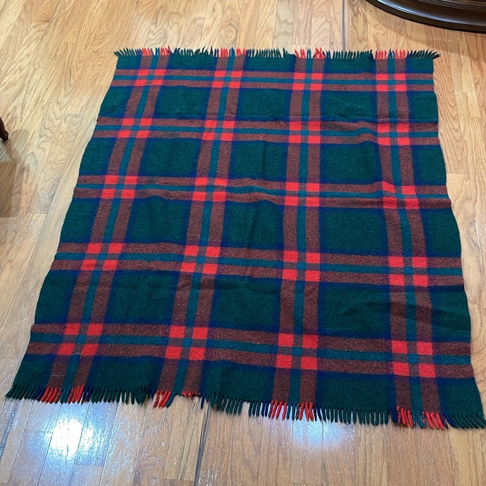 Vintage Deken Van Wyk 100% Virgin Wool Holland Plaid Wool Throw Blanket Tartan - Picture 6 of 11